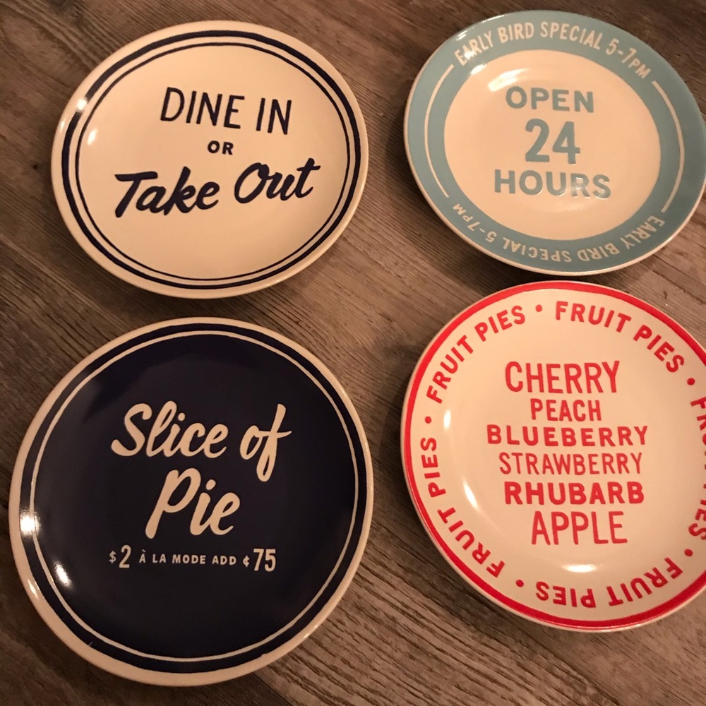Kate spade appetizer plates (set of 4).  NEW